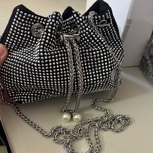 Studded Black Chain Bag